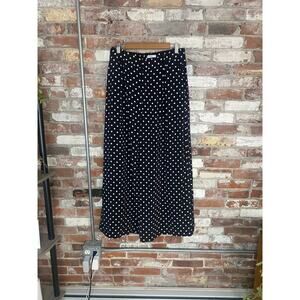 Tronjori Black & White Polka Dot Wide Leg Palazzo Pants Size Large
